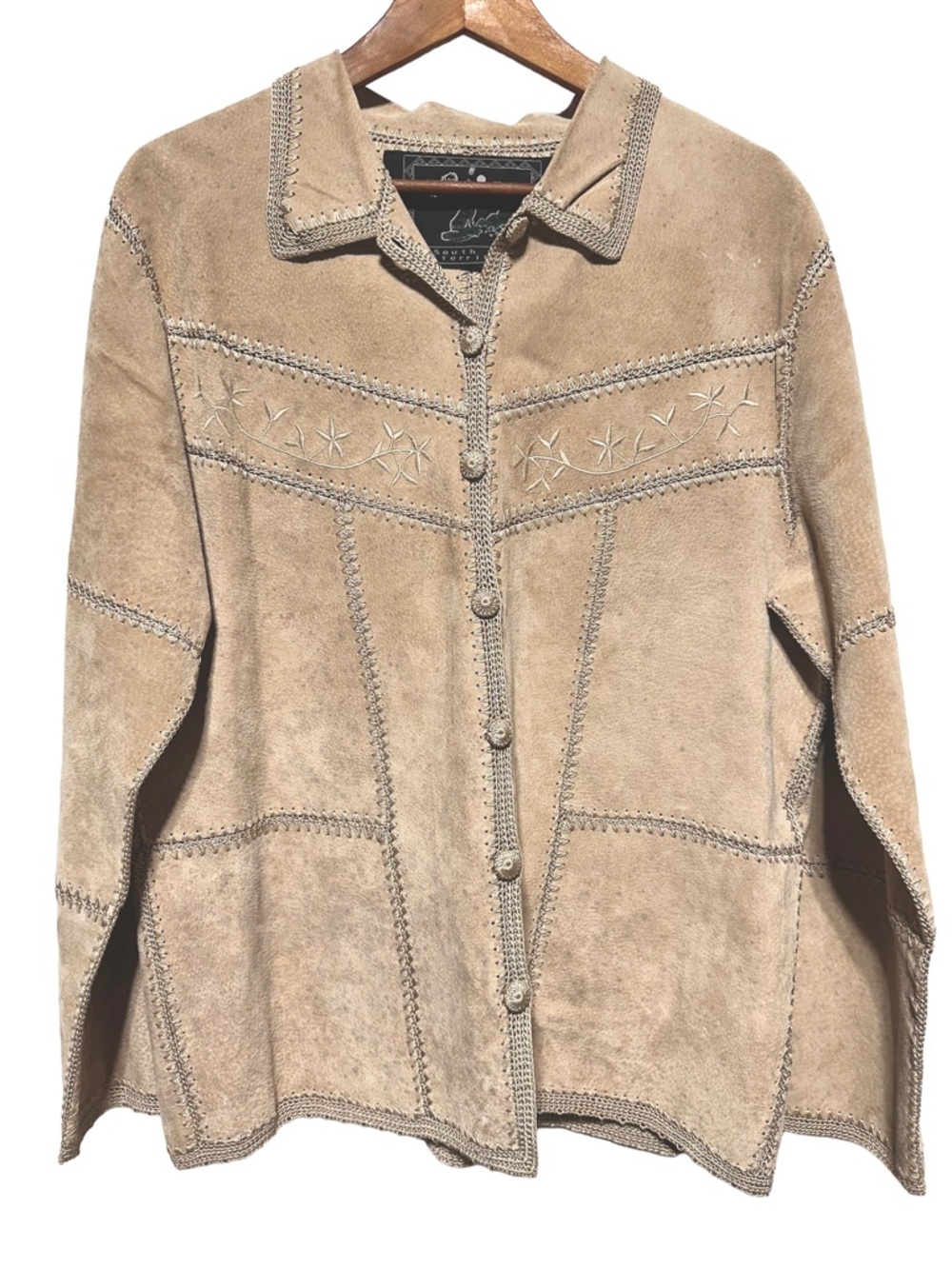 SOUTH WEST TERRITORY | Suede Western Embroidered Whipstitch Jacket